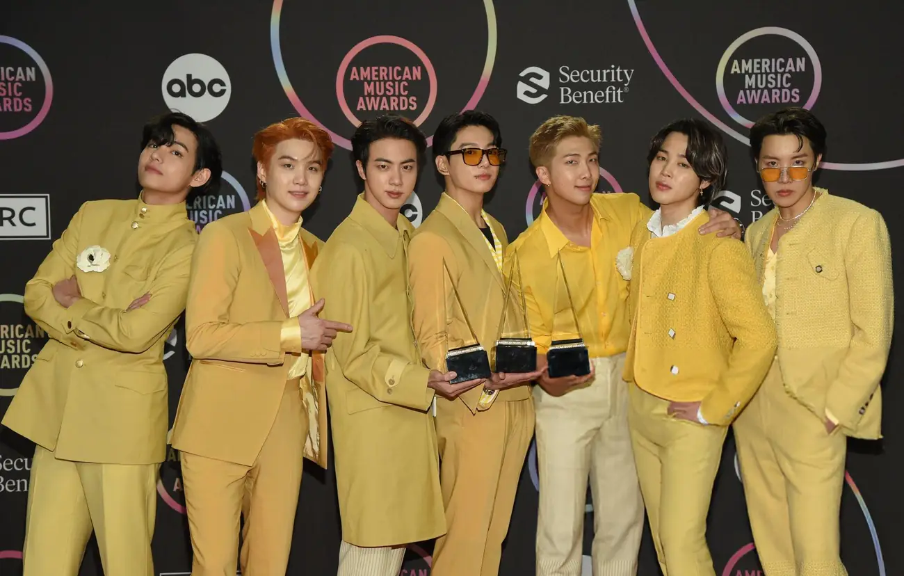 bts V, Suga, Jin, Jungkook, RM, Jimin, and J-Hope of BTS
